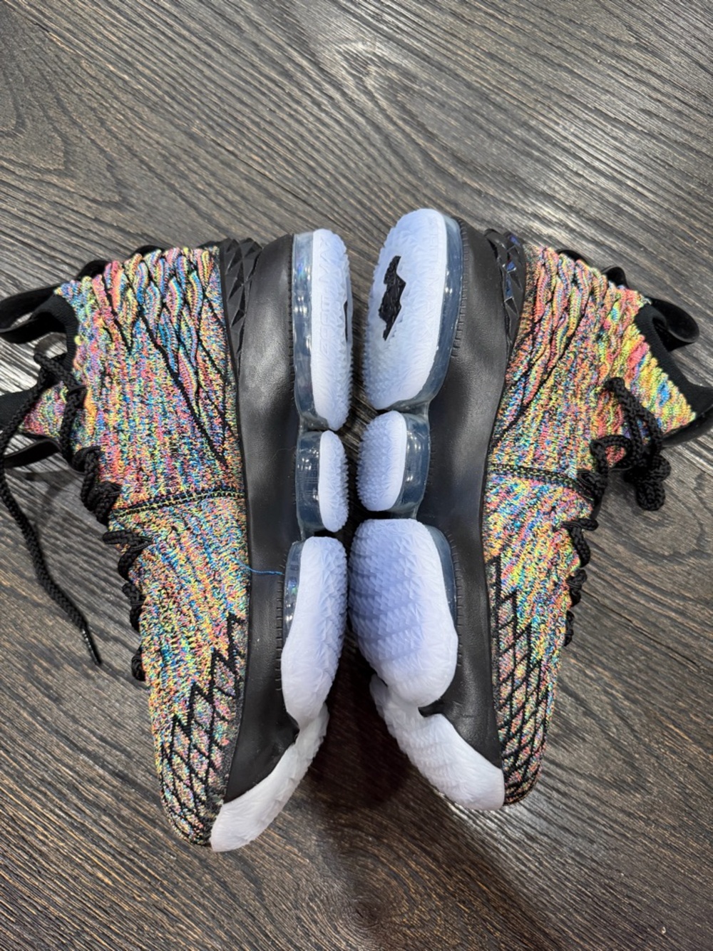 NIKE 'LeBron 15' Four Horsemen Fruity Pebbles Basketball Shoes Youth Sz. 5 - Picture 7 of 11
